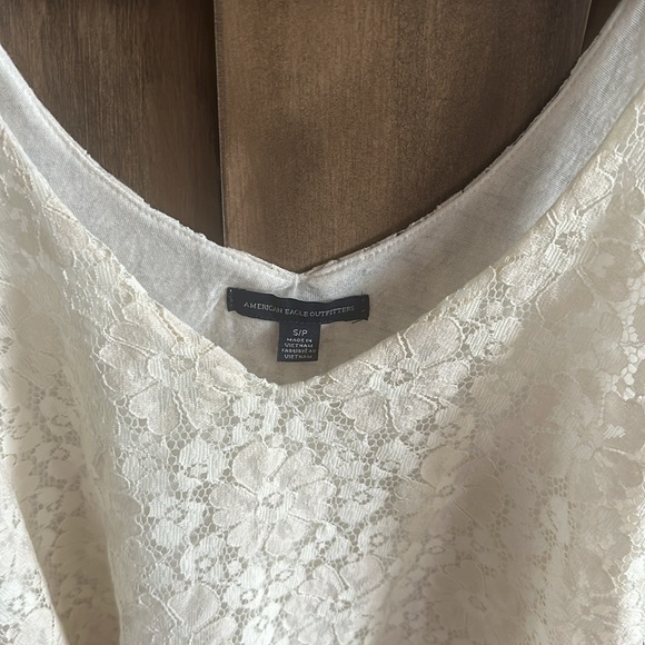 American Eagle 💚 Lace Swing Ivory Tank Top - Picture 5 of 10